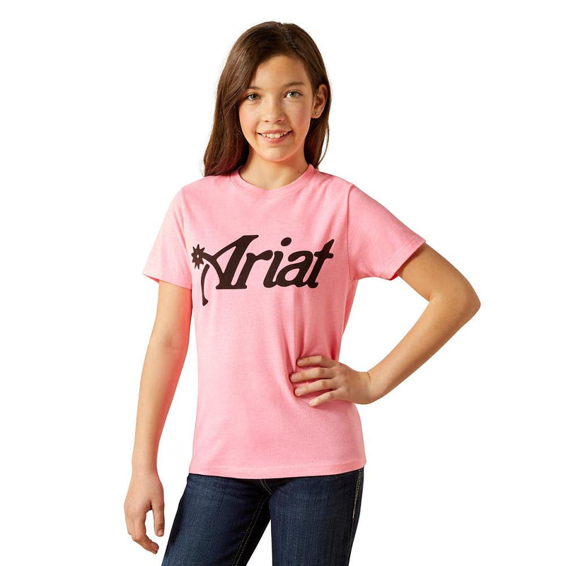 Girl's Pink Ice Spur Script Tee Shirt