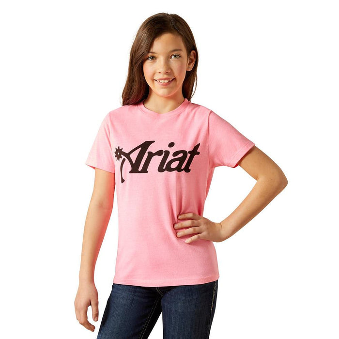 Girl's Pink Ice Spur Script Tee Shirt