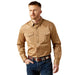 Men's Khaki Solid Fitted Shirt
