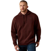 Men's Brown Shield Steer Head Hoodie