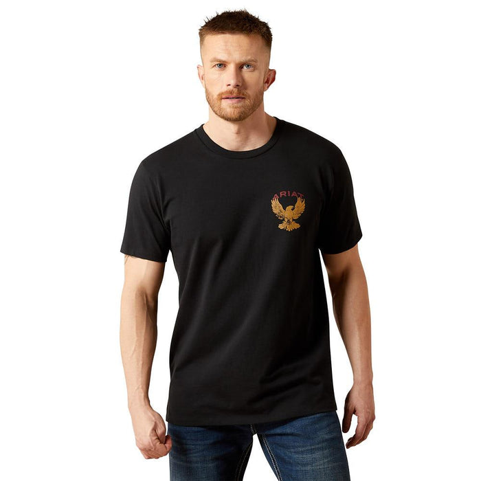 Men's Rustic Eagle Black Tee Shirt