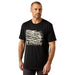 Men's Freedom Flag Black Tee Shirt