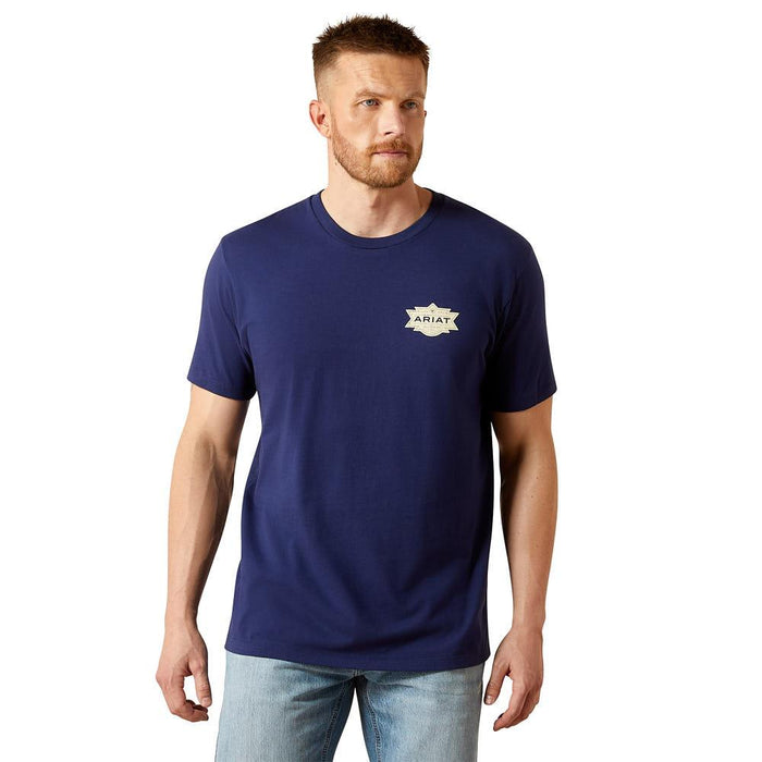Men's Mesa Motif Lock Up Medieval Blue Tee Shirt