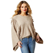 Women's Lia Oatmeal Poncho Sweater