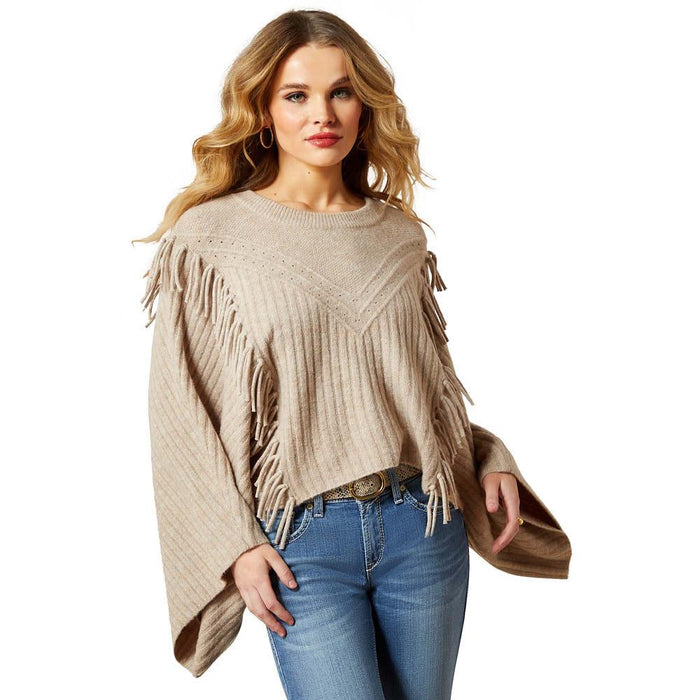 Women's Lia Oatmeal Poncho Sweater