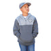 Boy's Charcoal Color Block Hoodie