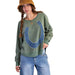 Women's Juniper Green Horseshoe Patch Pullover