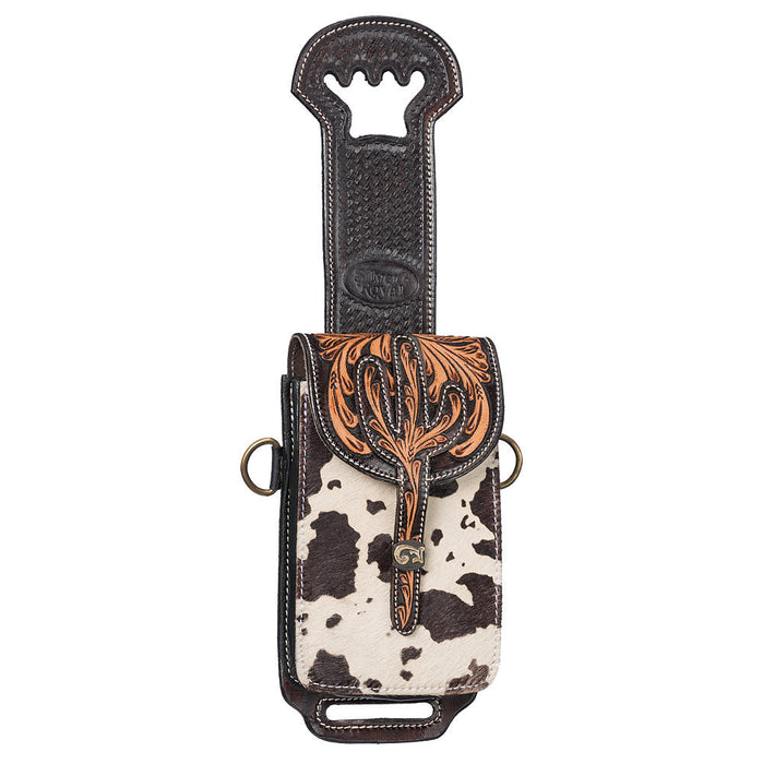 Cowhide Leather Rear Cinch Bag