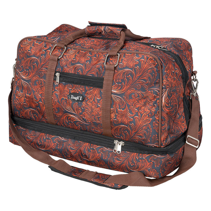 Tooled Leather Duffle Bag