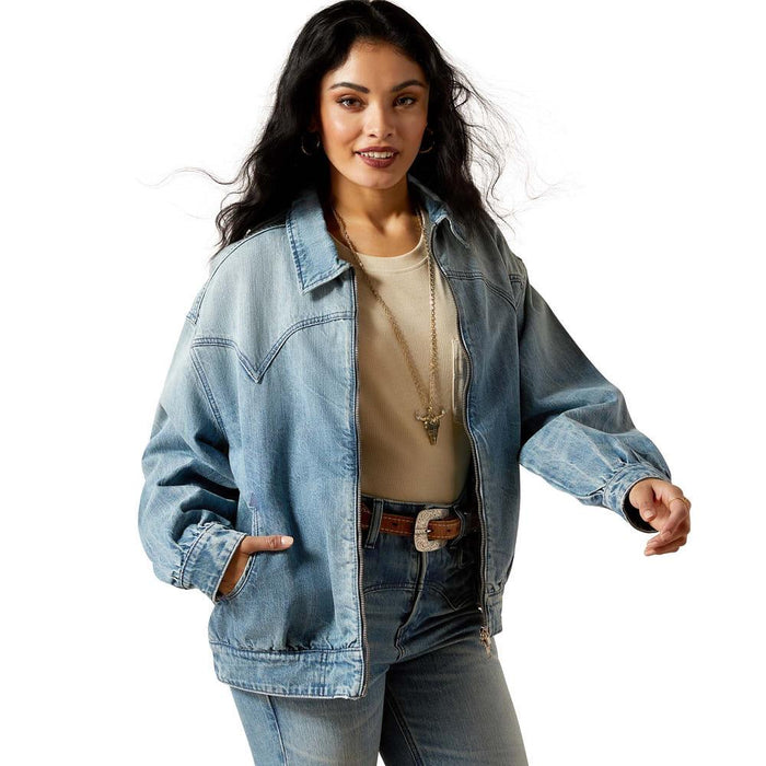 Women's Cheyenne Denim Bomber Jacket