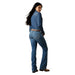 Women's Aisha Ithica Mid Rise Boot Cut Jeans