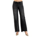 Women's Black Low Rise Wide Leg Jeans