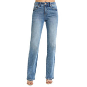 Women's Medium Tummy Control Straight Leg Jeans