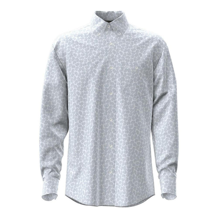 Men's Blue Paisley Classic Long Sleeve Shirt