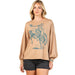 Women's Mocha Turquoise Bucking Horse Sweatshirt