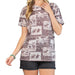 Women's Brown Rodeo Print Tee Shirt