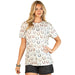 Women's Ivory Horse Shoe Print Tee Shirt
