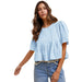 Women's Sky Flutter Sleeve Blouse