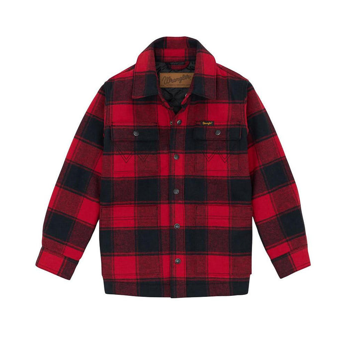 Boy's Red Buffalo Flannel Shirt Jacket