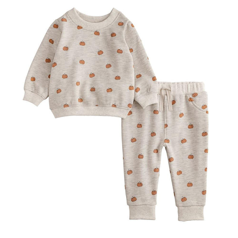 Boy's Pumpkin 2 Piece Sweatsuit