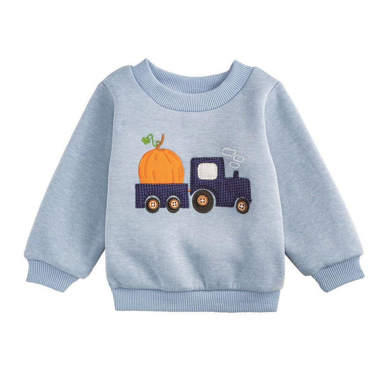 Boy's Pumpkin Tractor Sweatshirt