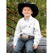 Boy's White Paisley Print Shirt