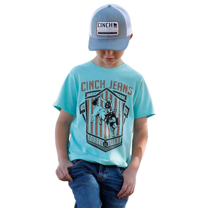 Boy's Turquoise Bucking Horse Tee Shirt