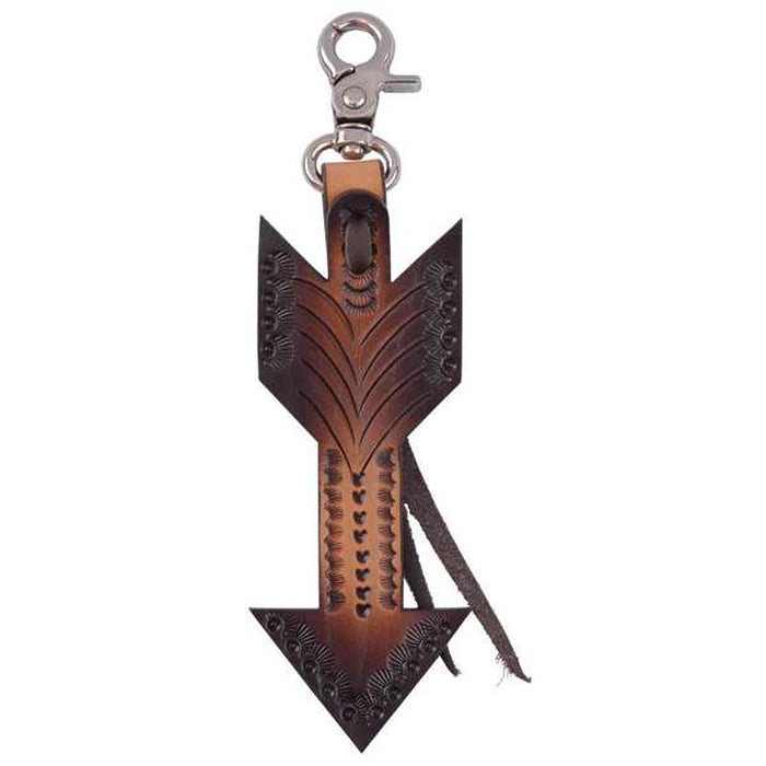Leather Charm Dark Arrow Tooled
