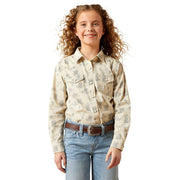 Girl's Deserted Print Mila Snap Shirt