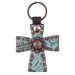 Turquoise Cross Keychain