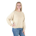 Embossed Jacquard Camel Sweater