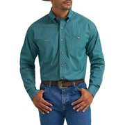 Men's George Strait Aqua Shirt