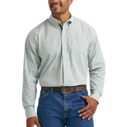 Men's George Strait Aqua Plaid Shirt