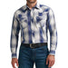 Men's Blue Plaid Print 20X Competition Shirt