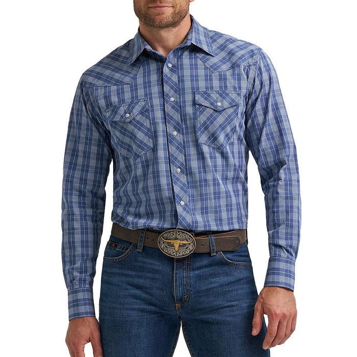 Men's Blue Plaid 20X Competition Shirt