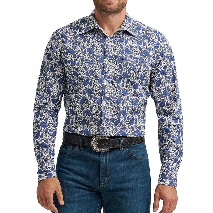 Men's Blue Paisley 20X Competition Shirt