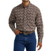 Men's George Strait Brown Paisley Print Shirt