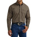 Men's George Strait Brown Print Shirt