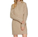Women's Taupe Mock Neck Sweater Dress