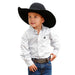 Toddler Boy's White Paisley Print Shirt