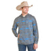Men's Grey Aztec Performance Hoodie