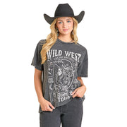 Women's Wild West Black Tee Shirt