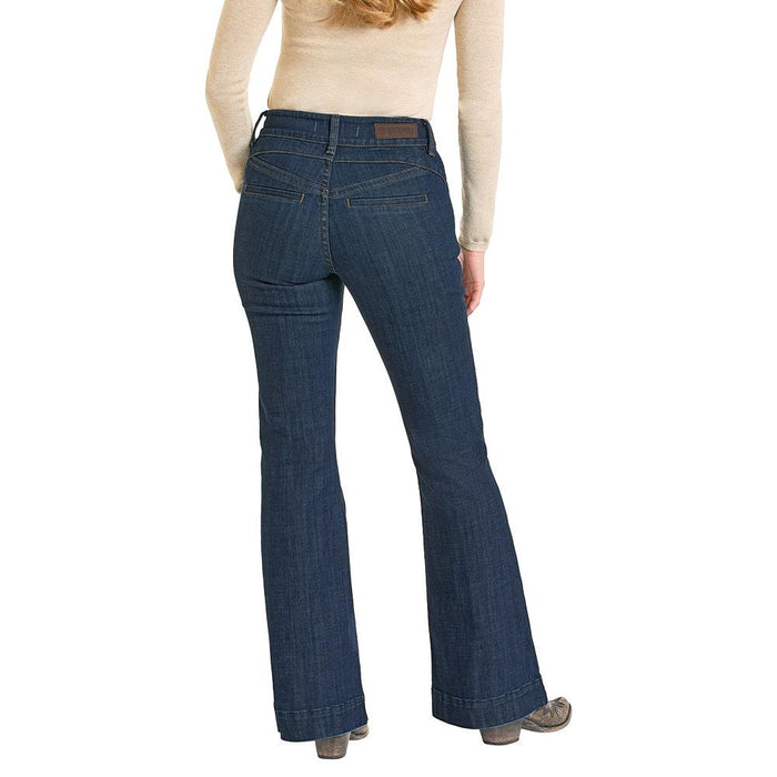 Women's Dark Wash High Rise Trouser