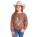 Girl's Texas Graphic Brown Top