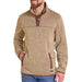 Men's Tan Melange Henley Pullover