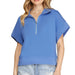 Women's Periwinkle Half Zip Sweatshirt