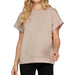 Women's Mocha Drop Shoulder Top