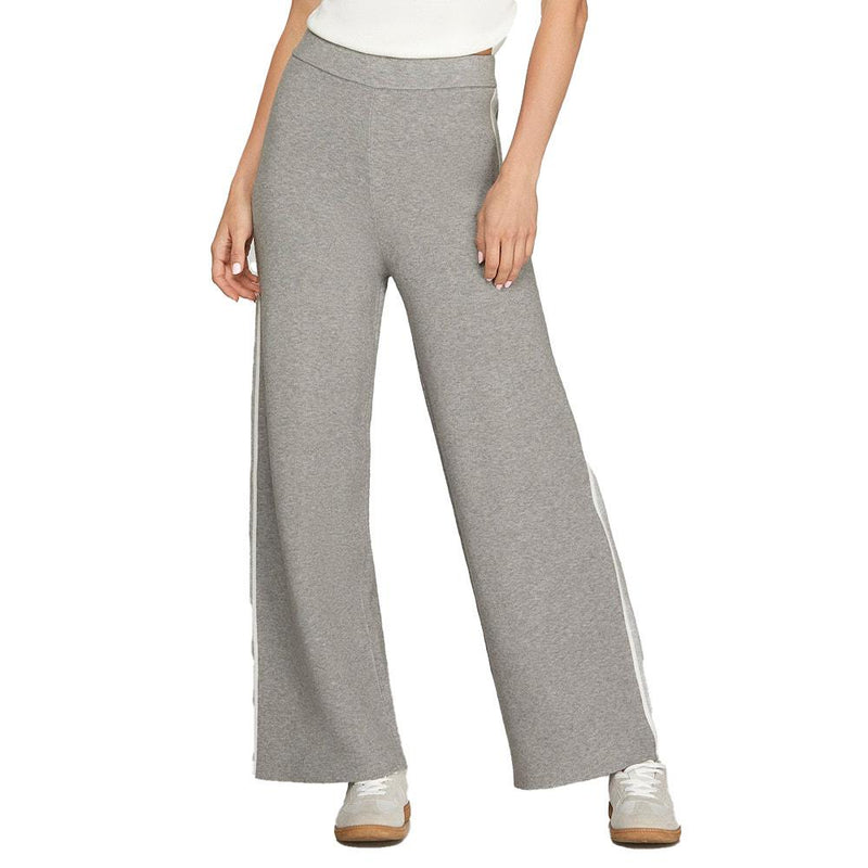 Women's Grey Striped Side Sweater Pants