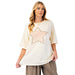 Women's Cream Star Stud Top