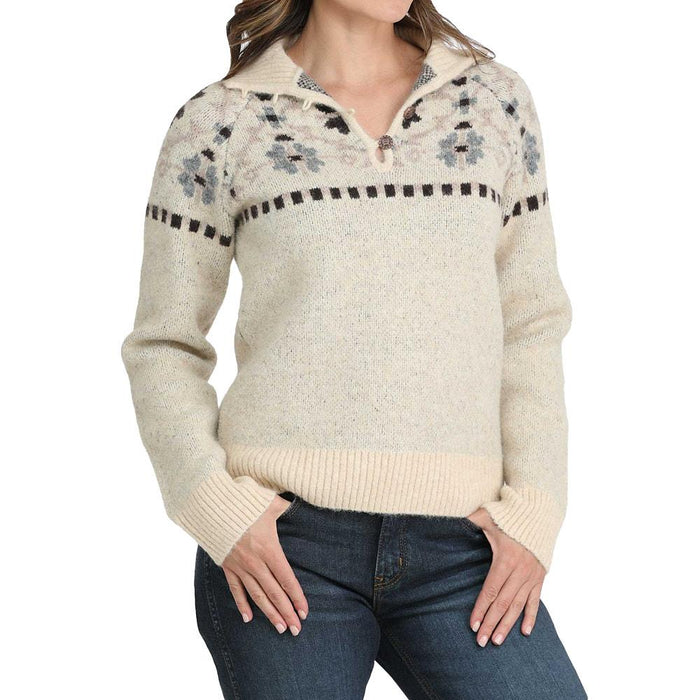 Cream Wool Pullover Sweater